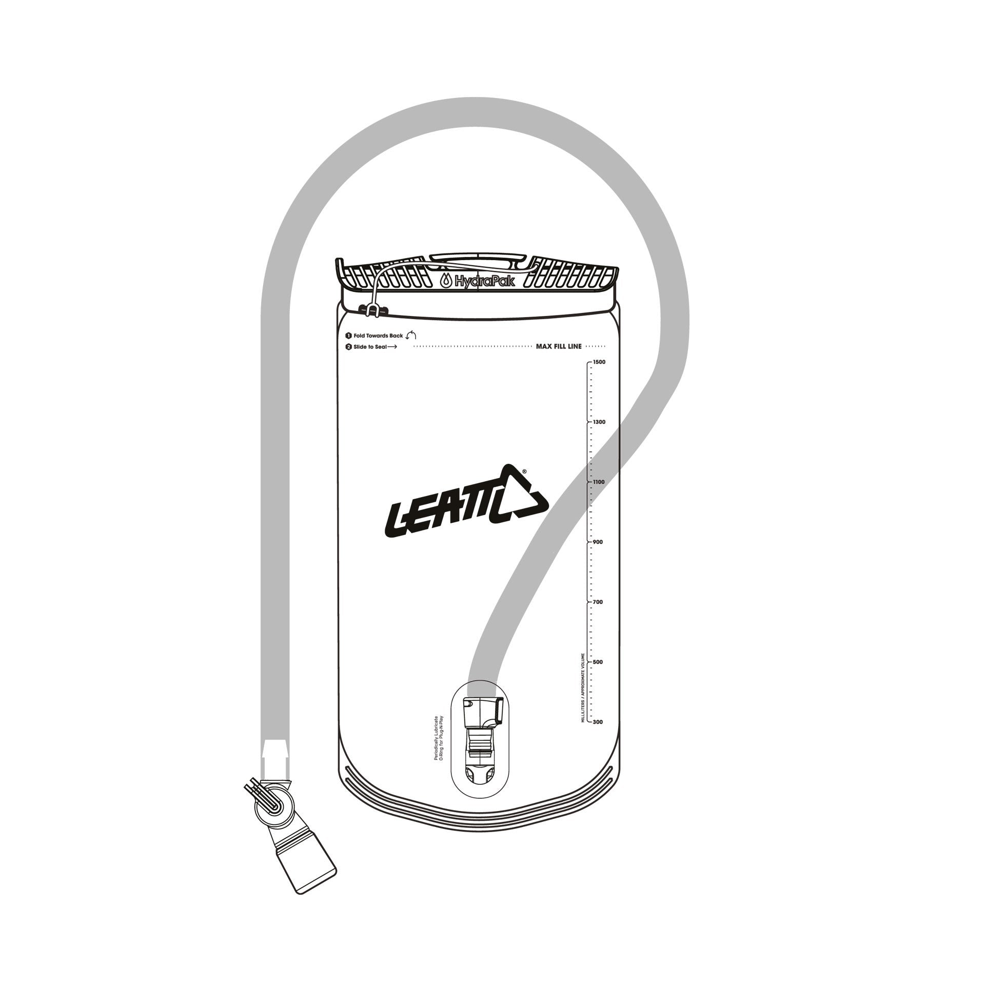 Depósito HydraPak 1,5L con Tubo y Válvula para Chaquetas ADV