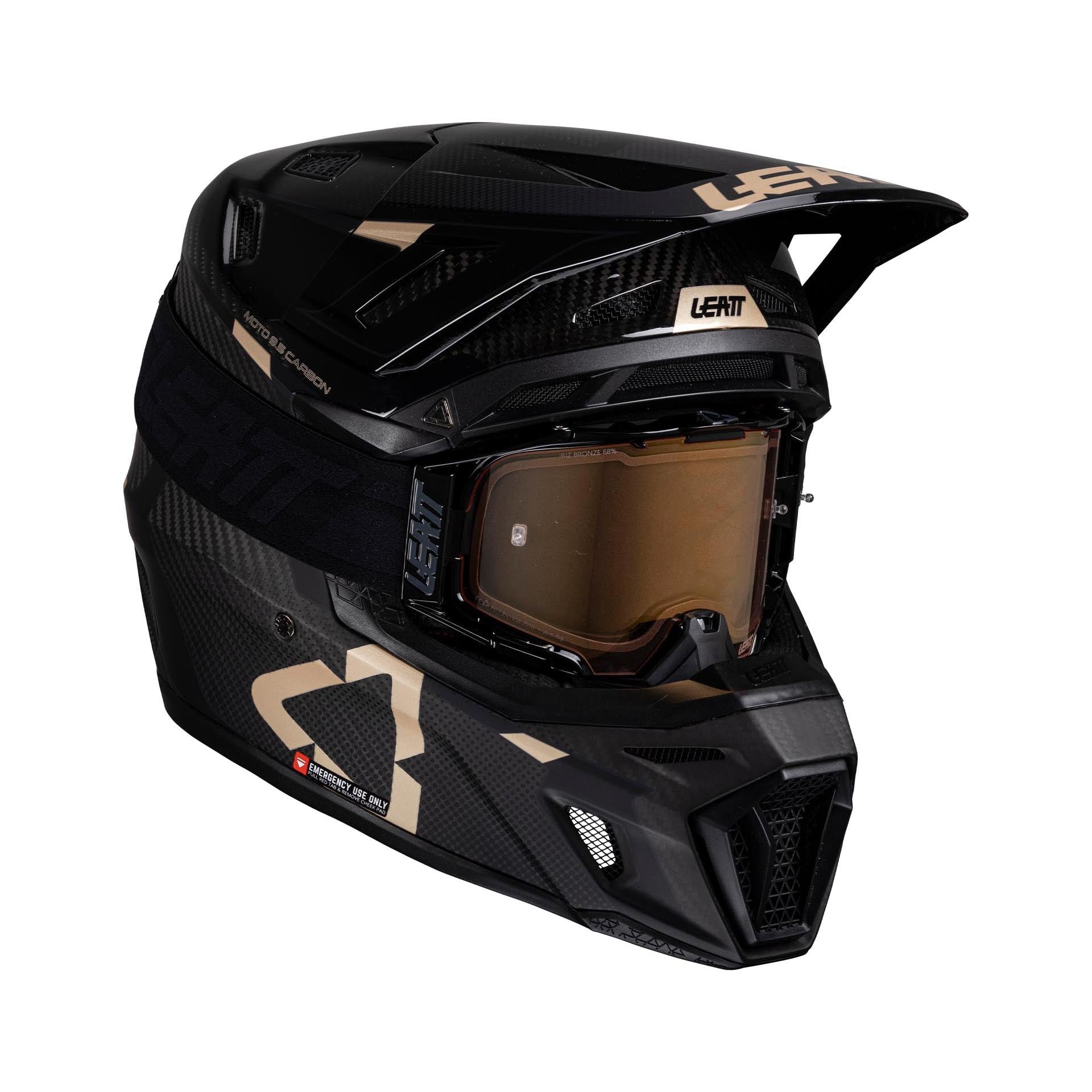 Casco Kit Moto 9.5 Carbon con Gafas Velocity 6.5 IRIZ V26